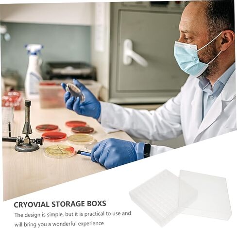 Pretyzoom 1.5ml 1.8ml 2ml Microcentrifuge Tube Tube Box 100 Well Plastic Prognzing Careovial Container لعينات المختبر حامل أنبوب اختبار البولي كربونات مناسب للاستخدام المختبري in Saudi Arabia