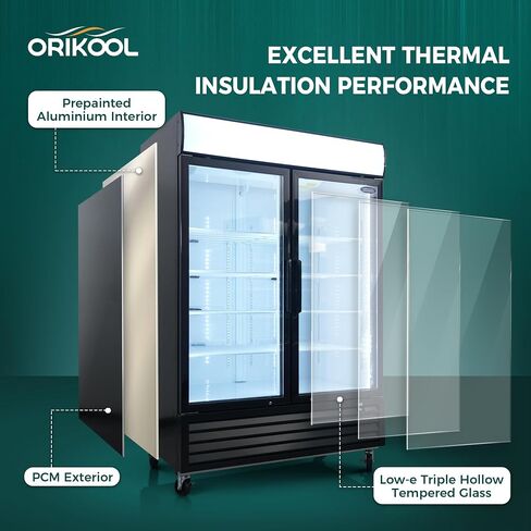 27" Commercial Display Freezer with 1 Glass Door - 20 Cu.ft Capacity, Digital Temperature Control, Auto Defrost, Freezer Top Sign, LED Lighting, Energy Efficient for Store & Supermarket in Saudi Arabia