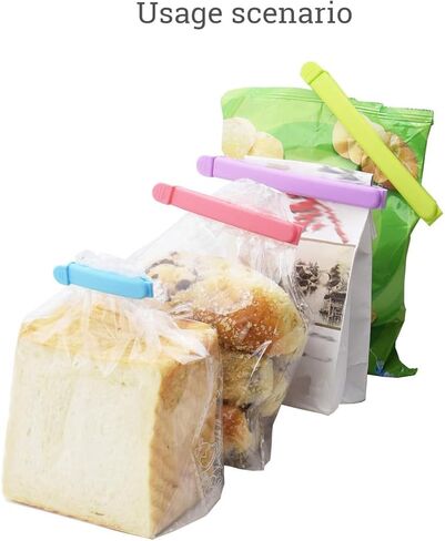 16-PCS Food Bag Clips - Plastic Clips for Snacks,Cereal,Bread Bags (2.6" Small, 3.5" Medium, 5.5" Large) | Airtight Seal Keeps Food Fresh | Pantry & Kitchen Organization Essentials (16Suit) in Saudi Arabia