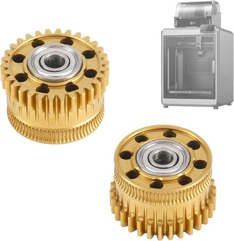2pcs Upgrade K2 Plus Extruder Gear for Creality, Carbonized Steel with Nano Coating All Metal Extruder Gear Kit Compatible with Creality K2 Plus 3D Printer in Saudi Arabia
