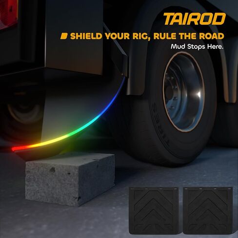 2024 New Upgrade Mud Flap for Pickup Semi Truck/Trailer, Black Universal TPE MudFlaps, 24x30 inch 2 Pack in Kuwait