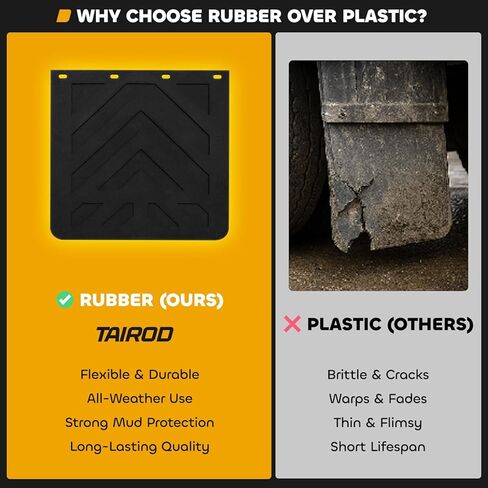 2024 New Upgrade Mud Flap for Pickup Semi Truck/Trailer, Black Universal TPE MudFlaps, 24x30 inch 2 Pack in Kuwait