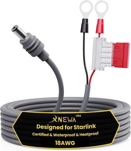 Starlink Mini O Ring Connecters Extension Cable, 18AWG, Starlink Mini Direct Battery Power Cable, Waterproof, DIY Battery Kit with ATC/ATO Fuse Holder, Secure Blade Fuse Protection (5M/16.4FT) in Saudi Arabia