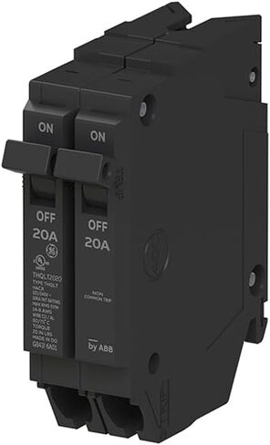 ABB Q-Line THQLT2020 Tandem Circuit Breaker • 20A/1P & 20A/1P Dual Circuit Breaker for Single Slot • 120/240V, 10 kAIC • Plug-in Mount • for Residential & Commercial Use in Saudi Arabia