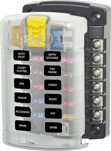 AMRB-5029 Blue Sea ST Blade Fuse Block w/Cover - 12 Circuit in Kuwait