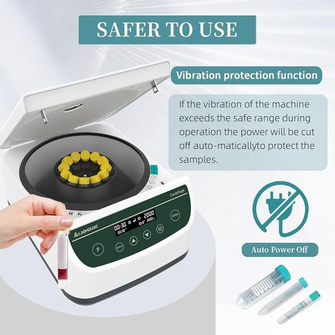 آلة الطرد المركزي PRP PRF 2ML-5ML/10ML/15MLX8 السرعة 500-4000RPM 1967XG RCF LAB BENCHTOP Centrifuges Store 9 Programs Timer 30SEC-99MIN in Kuwait