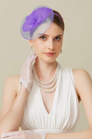 BABEYOND Fascinators Hats for Women - Tea Party Hat Kentucky Fascinator Derby Flower Mesh Pillbox Hat for Bridal Wedding in Saudi Arabia