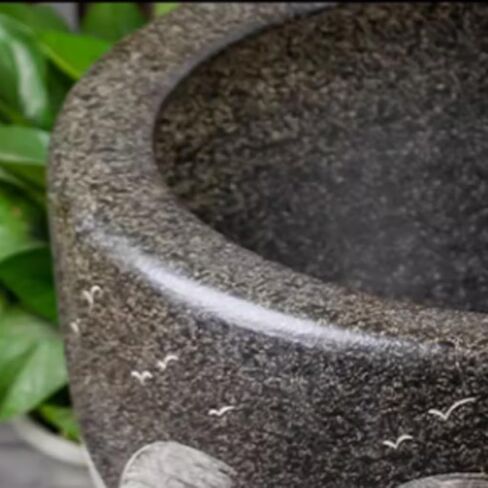 Small Fish Tank Retro Ceramic Tank Goldfish Basin Fish Tank Water Lily Turtle Balcony Garden Garden Water Tank Fish Tank Fish Tank Kit(63cm) in Kuwait