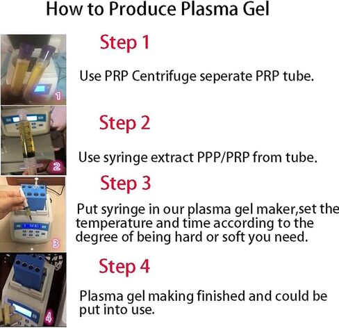 Portable Gel Heating Machine, 12X5ml PRP PPP Gel Maker Heater Plasma Bio-Filler Gel Making Instrument with Digital Display in Saudi Arabia