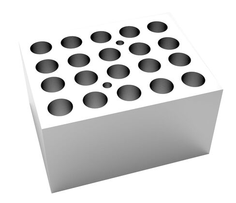 4E's USA Dry Bath Incubator Block - Universal Aluminum Block for Conical Tubes 12 x 15ml, Slot Size ⌀17.1mm x 44.5mm Model:TC0401001-54 in Kuwait
