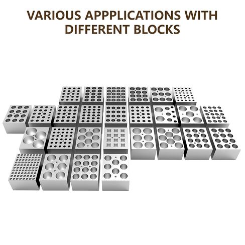 4E's USA Bath Bath Block Block - كتلة الألومنيوم العالمية للأنابيب الدقيقة ، 20 × 1.5 مل ، φ11.1mm × 39.1 مم ، الطراز: TC0401001-62 in Saudi Arabia
