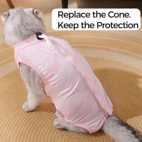 بدلة استرداد القط تنفس ما بعد الجراحة للذكور والإناث لصياغة/محايد ، أخضر فاتح ، ل in Kuwait