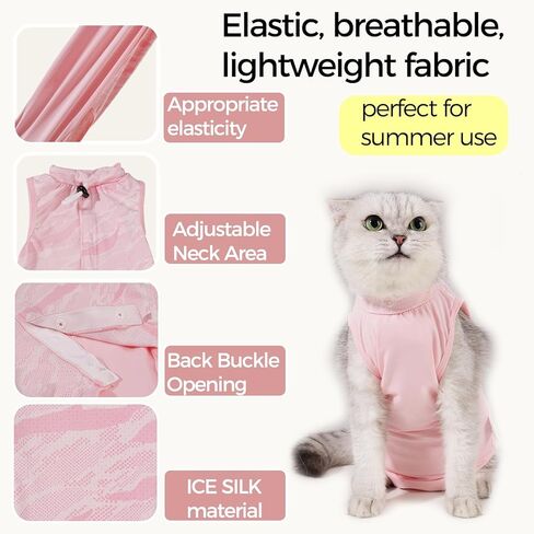 بدلة استرداد القط تنفس ما بعد الجراحة للذكور والإناث لصياغة/محايد ، أخضر فاتح ، ل in Kuwait