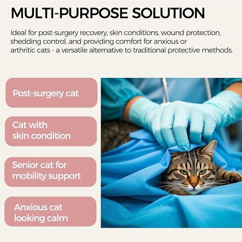 بدلة استرداد القط تنفس ما بعد الجراحة للذكور والإناث لصياغة/محايد ، أخضر فاتح ، ل in Kuwait