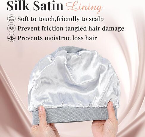 JenPen 4 Pcs Satin Lined Sleeping Caps Women Silk Bonnet Soft Chemo Headwear Turban Head Coverings Hair Wraps for Cancer Patients Hair Loss in Saudi Arabia