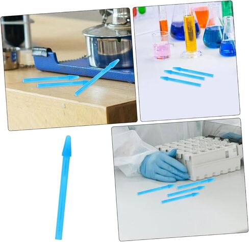 50pcs Storage Box Plastic Test Tube Caps for Pen Grinding Rods Resin Mixer Sticks in Kuwait