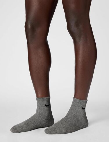 Nike Unisex Everyday Cushioned Training Ankle Socks (6 Pairs), White/Black, X-Large in Saudi Arabia