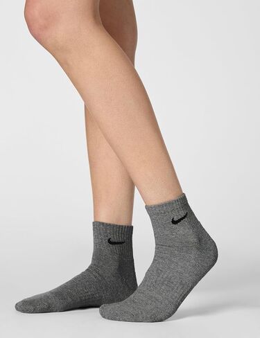 Nike Unisex Everyday Cushioned Training Ankle Socks (6 Pairs), White/Black, X-Large in Saudi Arabia