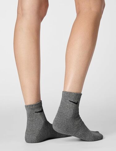 Nike Unisex Everyday Cushioned Training Ankle Socks (6 Pairs), White/Black, X-Large in Saudi Arabia