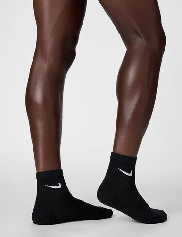 Nike Unisex Everyday Cushioned Training Ankle Socks (6 Pairs), White/Black, X-Large in Saudi Arabia