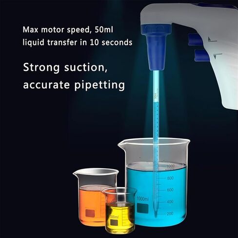 Automatic Pipette Equipment, Laboratory Electric Pipette Controller, 2 Modes, Adjustable Speed, Capacity: 0.1-200ml, for Laboratories, Research Centers in Saudi Arabia