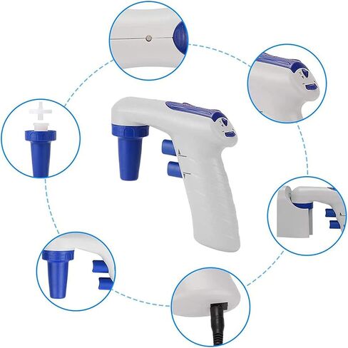 High Accuracy Electric Pipettor, 0.1-200ML Large Volume Motorized Pipette Filler Pipette Controller for Biology Chemical Laboratory in Saudi Arabia