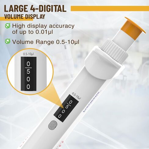 4E's USA Multi-Channel Adjannel Compety ماصة مع 10 رفوف 10 نصيحة للأنابيب ، 8 قنوات micropipettes ، 0.5-10ul in Saudi Arabia