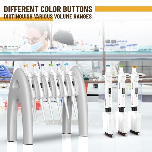 4E's USA Multi-Channel Adjannel Compety ماصة مع 10 رفوف 10 نصيحة للأنابيب ، 8 قنوات micropipettes ، 0.5-10ul in Saudi Arabia