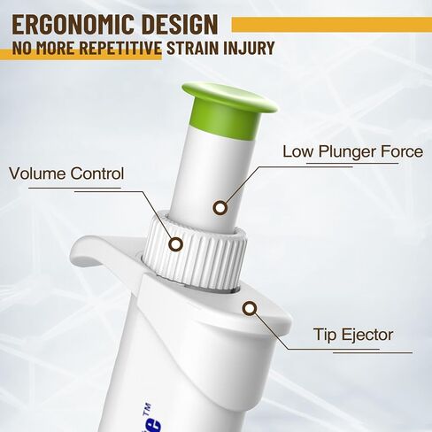 4E's USA Multi-Channel Adjustble Volume Pipette with 200ul Pipette Filter Tip Low Retention, 8-Channel Micropipettes, 5-50ul in Saudi Arabia