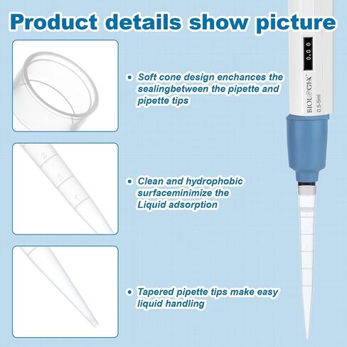 24pcs biologix 5ml tips-oniversal plastic pipettes tips ، نصائح مخبأ السائل السائل ، متوافق مع eppendorf و biohit ، piologix pipette ، حزمة ذات رذقة in Kuwait