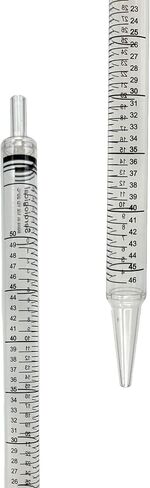 50mL Sterile Serological Pipette Individually Wrapped, Standard Serological Pipettes, Bulk PSGlass Pipettor 50 mL [Pack of 100] in Kuwait