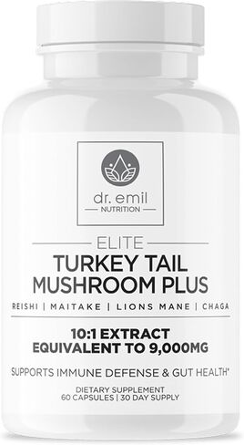 دكتور. Emil Nutrition 9000mg Lions Lions Mane Capsules مع Chaga و Reishi & Maitake - Mushroom Blend لدعم العافية in Kuwait