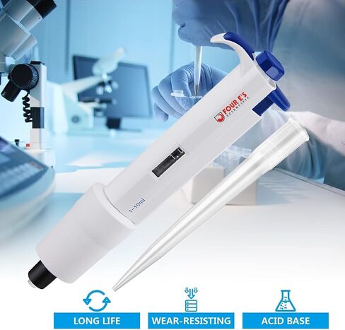 أربعة e العلمية 1-10ML 1 قناة واحدة pipettor متغير قابلة للتعديل الحجم micropipette micropipett in Kuwait