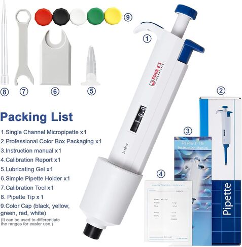 أربعة e العلمية 1-10ML 1 قناة واحدة pipettor متغير قابلة للتعديل الحجم micropipette micropipett in Kuwait