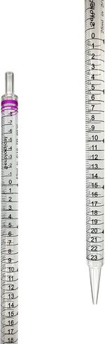50mL Sterile Serological Pipette Individually Wrapped, Standard Serological Pipettes, Bulk PSGlass Pipettor 50 mL [Pack of 100] in Kuwait