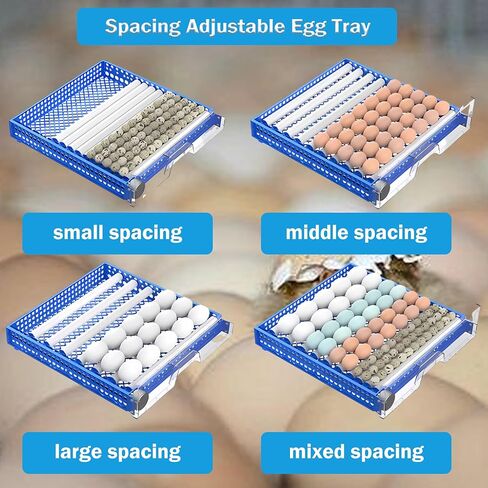 INTSUPERMAI 128 Egg Incubator Automatic Eggs Incubator Turning, Humidity, Temperature Control for Duck Goose Pigeon Quail and Others in Kuwait