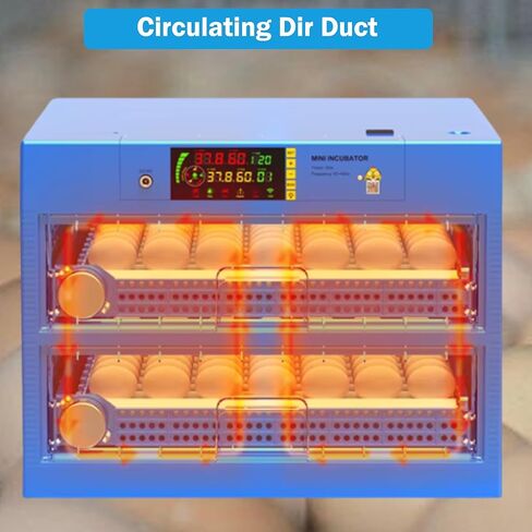 INTSUPERMAI 128 Egg Incubator Automatic Eggs Incubator Turning, Humidity, Temperature Control for Duck Goose Pigeon Quail and Others in Kuwait