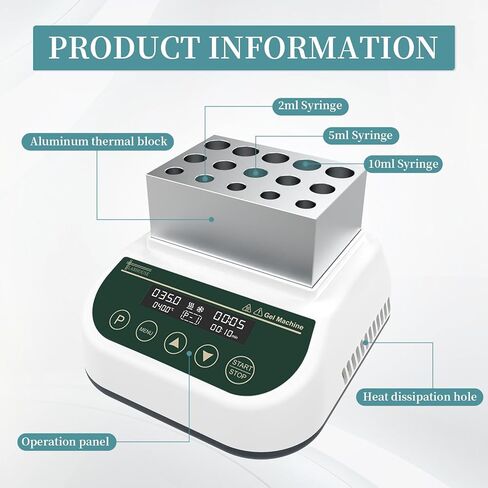 جهاز تبريد تسخين الهلام احترافي PPP PPP Maker 5ml/10ml/15ml Block Block Bath Bath Presic Control Control وظيفة التوقيت in Kuwait