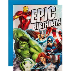 Hallmark Kids' Birthday Card - Pop-Out, Moveable, Marvel Avengers Design in Kuwait