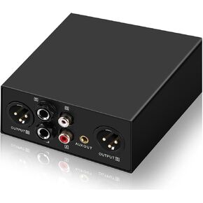 6.35&XLR 1/4″TRS RCA 3.5mm AUX Input Output Multi Channels Ground Loop Noise Isolator Gold Coating Audio Hum Eliminator Speaker Noise Filter Aluminum Shell HIFI Stereo Audio Player (Red) in Saudi Arabia