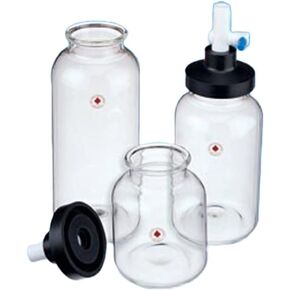 7035-42 قارورة تجميد تجميد تجميد مع غطاء مطاطي على Snap-On و 3/4 بوصة محول توصيل Mifold OD PTFE ، 600 مل ، ارتفاع 282 مم ، رقبة معرف 53 مم ، 60 مم OD OD in Saudi Arabia