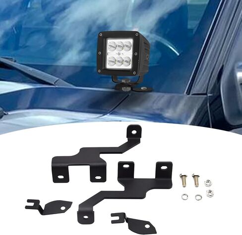 Weisen Ditch Light Mounting Brackets Kit Front ، A-Pillar Left ＆ Hings Hinges LED LED Work Cube Light Mount Mount متوافقة مع Ford F150 Raptor 2017-2023 ، FIT F-150 2015-2023 in Saudi Arabia