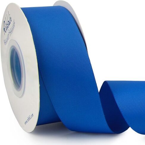 Ribbli White Grosgrain Ribbon ، 1-1/2 بوصة × مستمر 25 ياردة ، استخدم لإكسسوارات الشعر DIY ، ولف الهدايا ، والخياطة والخياطة in Kuwait