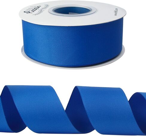 Ribbli White Grosgrain Ribbon ، 1-1/2 بوصة × مستمر 25 ياردة ، استخدم لإكسسوارات الشعر DIY ، ولف الهدايا ، والخياطة والخياطة in Kuwait