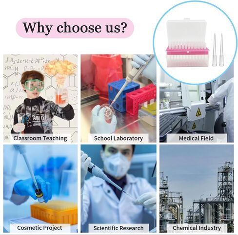 200ul Pipette Tips - Universal Pipette Tips,Clear,DNase/RNase Free,Non-Pyrogenic, 96 Filter Tips X 1 Box (200ul 96 Tips) in Kuwait