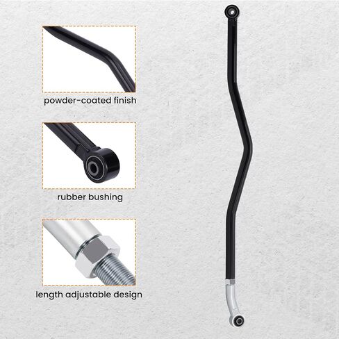 maXpeedingrods Adjustable Front Forged Track Bar for Jeep Wrangler JK 2 Door 4 Door 2007-2018 with 0-6" Lift, Black in Saudi Arabia