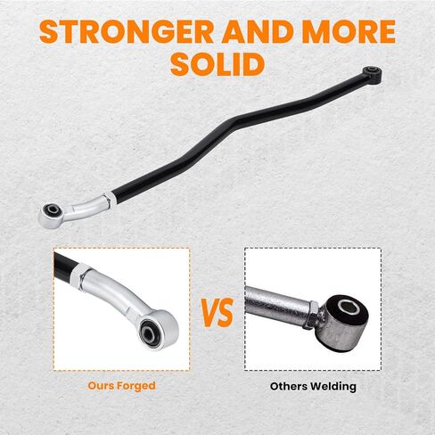 maXpeedingrods Adjustable Front Forged Track Bar for Jeep Wrangler JK 2 Door 4 Door 2007-2018 with 0-6" Lift, Black in Saudi Arabia