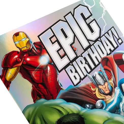 Hallmark Kids' Birthday Card - Pop-Out, Moveable, Marvel Avengers Design in Saudi Arabia