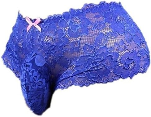 aishani Sissy Pouch Panties Men's Silky Lace Bikini Briefs Underwear For Men-ls in Kuwait