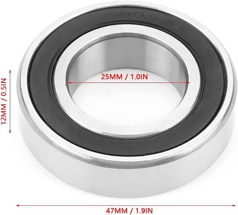 مجموعة محامل الكرة Bordstract 10pcs ، محامل كرات أخدود عالية الصف العميق ، 25 × 47x12mm in Kuwait